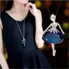 Cadena Larga para Suéter, Collar de Lujo Ligero y de Alta Gama para Mujer, Accesorio de Borla Moderno y Versátil, Colgante Simple de Perla que No se Desvanece
