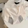 Calcinhas de Algodão Puro Antibacterianas para Período Menstrual Feminino, 10A, Cintura Média, à Prova de Vazamentos, Respiráveis, Roupa Íntima de Segurança Especial para o Período Menstrual