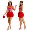 CY900248 Amazon Nuevo Europeo y Americano Mujer Sexy Ajustado Bolso Cadera Cuero Brillante Lana Tejida Un Hombro Falda
