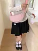 Bolso Dumpling de Cuadros Ligero de Moda Estilo Japonés Bolso Cruzado Simple Casual de Media Luna para Mujer Versátil para el Trabajo de un Solo Hombro Pequeño Bolso Cruzado