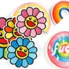 Bordado de computadora logo bordado insignia bordada accesorios para ropa abrigo y sombrero DIY zapatos y sombreros arcoíris girasol insignia pegatinas de tela