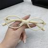 Los lentes de nerd del mismo estilo de Zhang Yuanying, de ojo de halcón, retro, artísticos, ovalados, de montura pequeña, sin maquillaje, pueden combinar con montura para miopía