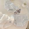 Algodão Puro Antibacteriano 5A no Fundilho Estilo Fofo e Doce Cobre o Quadril Roupa Íntima de Algodão para Bebê Calcinhas Femininas Novas 2025