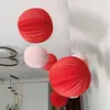Fondo de fiesta de cumpleaños ventana de diseño decoración lámpara de sandía Día de Año Nuevo decoración de boda bola de linterna de papel de sandía color sólido