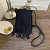 Bolsas de Nicho Transfronterizas para Mujer 2025 Nuevo Verano Vintage Mate Bolso Cruzado Estilo Coreano Más Vendido Ins Bolso con Borlas