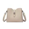 Bolsa de Balde de Água Transfronteiriça Atacado Novo Estilo Bolsa Transversal Feminina Toque de Luxo Couro Macio Multicamadas Grande Capacidade Bolsa de Ombro com Temperamento