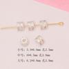 Chapado en Oro Real de 18K Plata Gruesa Circonita Doble Capa Separador de Bolas Pulsera Hecha a Mano DIY Pulsera de Cristal Accesorios con Cuentas