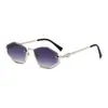 M Miaojia Gafas de Sol Nuevas Estilo Ins Europeo y Americano Moda Gafas de Sol de Medio Marco Estrella Femenina Gafas de Sol de Alta Calidad