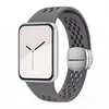 Aplicável à Xiaomi Smart Band 10pro Esportiva Perfurada Silicone Fivela Magnética Fecho Dobrável Pulseira de Relógio Rice Watch 5 6 Universal