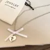 Super Hada Encaje Blanco Cruz Clavícula Collar Accesorios Alto Sentido Celebridad de Internet Collar Explosivo Lazo Cadena Clavícula