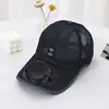 Sombrero Solar de Verano con Ventilador para Adultos, Hombres y Mujeres, Malla Transpirable con Protección Solar para Sombra al Aire Libre y Viajes