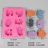 Al por mayor en stock Molde de silicona para pastel de los 12 signos del zodíaco de 6 piezas Molde para jabón de chocolate Molde para gelatina Molde para yeso de aromaterapia Dibujos animados