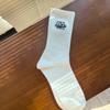 Calcetines de Estilo Nuevo para Hombre Cuatro Estaciones Estilo Deportivo Calcetines de Estilo Medio Calcetines de Algodón Bordado de Montaña Nevada Estilo Académico Japonés Calcetines para Hombre Zhuji