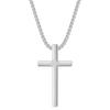 Pingente Cruz Minimalista Transfronteiriço Europeu e Americano 45mm para Mulheres, Colar Personalizado de Aço Inoxidável Atacado, Logotipo a Laser Disponível
