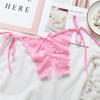 Lencería Sexy Tallas Grandes para Mujer, Tanga Sexy de Entrepierna Abierta Sin Quitar, Panties Sexys de Encaje con Cordones para Discoteca, Tentación 2085