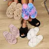 Pantuflas peludas populares transfronterizas para mujer, para usar en otoño e invierno al aire libre, antideslizantes para interiores, de suela gruesa, de felpa, mullidas, de algodón para maternidad