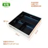 Caixa de Sushi Salmão de Madeira Descartável Caixa para Almoço Leve 9 Lua de Miyagi Caixa Quadrada para Salada de Frutas