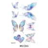 Nueva Pegatina Facial de Mariposa Estrella de Colores con Brillo Tatuaje Temporal para Fiesta Evento Escenario Niños Pegatina Facial Degradada