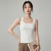 Camisola de Nuevo Estilo 2026 para Mujer, Ropa de Verano con Copas, Hermoso Diseño de Espalda, Top de Algodón sin Mangas de Tirantes Anchos Integrado
