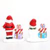 Adornos navideños de resina transfronterizos: muñeco de nieve, Papá Noel, caja de regalo, adornos decorativos