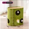 Casa de Gato de Múltiples Niveles para Todas las Estaciones, Estructura para Trepar Gatos, Árbol para Gatos con Rascador Integrado, Casa de Gato Cerrada, Agujero en Árbol para Gatos para Uso en Casa, Múltiples Niveles