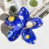 Patrón de Horquilla Impreso con UV de Flor Transfronteriza Se Puede Personalizar con Horquilla Personalizada Pinza de Tiburón Accesorios para el Cabello de Horquilla de Plumeria de Gama Alta