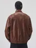 Ropa para Hombre Maple House / Chaqueta de Cuero Retro para Hombre Cuero PU Elegante Casual Americano Chaqueta de Motocicleta Melard
