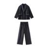 Traje Casual Negro Moderno y Guapo para Niño Traje de Cumpleaños para Actuación 2025 Nuevo Vestido Suelto para Niños Medianos y Grandes