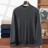 Nuevo Suéter de Cachemira Grueso para Hombre de Cuello Redondo Otoño/Invierno Tejido de Punto Holgado Ropa de Punto Casual de Negocios Capa Base de Cachemira Moderna