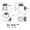 Conector de acero inoxidable 304 engrosado de alta presión de doble rosca interna y externa en ángulo recto CNC de acero inoxidable 304