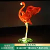 Escultura de Flamenco Luminoso de Simulación Adornos de Vidrio Acero Florero de Piso Paisaje de Jardín Decoraciones de Ventana de Boda Accesorios
