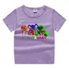 2023 nueva ropa infantil, camiseta de manga corta de verano para niños, camisa de algodón para niños y niñas, camiseta de media manga para bebés, top para niños