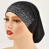 Aliexpress Novo Mais Vendido Chapéu Tubo Versátil de Algodão Mercerizado com Strass Espelhado e Furos Quentes Lenço de Cabeça Respirável Elástico da Moda Feminina