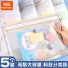 Bolsa de Matéria de Malha Dupla Cor Verdadeira com Zíper, Grande Capacidade para Livros Didáticos, Folhas de Prova, Materiais de Reforço e Armazenamento de Documentos de Alunos do Ensino Fundamental, Atacado
