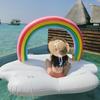 Cama de Agua Inflable Flotante Gigante Gruesa Famosa en Internet Isla Flotante Arcoíris Sillón Flotante Anillo de Natación