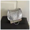 Bolsa Feminina da Moda 2026, Bolsa de Ombro Elegante com Bolinhas Fresca, Bolsa de Ombro Fofa para Saída Diária de Estudante