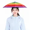 Sombrilla de Pesca Plateada Grande al por Mayor para Niños y Adultos, Sombrilla de Sol para Exteriores, Sombrilla Plegable Portátil tipo Gorra para Hombres y Mujeres