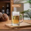 Taza de Té Espesa Resistente a Altas Temperaturas, Vaso para Beber Doméstico, Vaso de Vidrio con Asa, Vaso Transparente para Cerveza, Vaso para Bebidas, Vaso de Agua para Sala de Estar