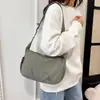 Bolso Cruzado Plegado Casual Transfronterizo Gran Capacidad Simple para Viajes Diarios Estudiante Bolso de Viaje Diario Multicapa Simple Bolso de Hombro para Mujer
