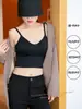 H839 Colete Pequeno com Alça para Barriga Tinker Feminino Verão Base Interna Almofada Externa Peitoral Roupa Íntima Roupa Íntima Popular na Internet Explosões Kaka Grande em Forma de U