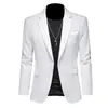 Comercio exterior transfronterizo primavera y otoño traje formal liso de un botón para hombre, blazer ajustado estilo coreano, chaqueta de una pieza para hombre