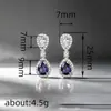 Versáteis novos brincos de gota azul royal da Cao Shi para noivas e eventos noturnos femininos, acessórios simples e elegantes europeus e americanos