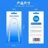 Comércio Exterior Raspador de Língua de Aço Inoxidável Higiene Bucal em Forma de U Cartão Blister Peça Única Embalado Individualmente Ferramenta de Limpeza da Língua