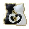 Zapatos Serie Gato Transfronterizos Zapatos con Agujeros de Flores Hebilla Decorativa DIY Independiente Lindo Gato de Dibujos Animados Zapatos de PVC Flor Hebilla para Zapato