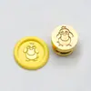 Carimbo de lacre de cera mini de cobre com cabeça de desenho animado de 15mm, design de menina fofa, para diários, envelopes e presentes, gato preto