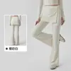 Conjunto Esportivo de Cor Sólida para Mulheres com Proteção no Cavalo para Alívio do Constrangimento, Conjunto Casual de Duas Peças, Modelagem para Pilates, Conjunto de Roupa para Yoga