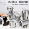 Recipiente sellado de acero inoxidable para almacenar granos de café, bocadillos de comida, cáscara de mandarina seca, leche en polvo y té