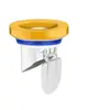 Anillo de sellado para brida de inodoro color mantequilla, junta de sellado antiolor, accesorios de instalación de válvula de retención unidireccional anti-reflujo para inodoro