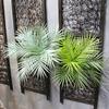 Acessórios de Parede de Planta Palmeira de 9 Folhas Folha de Palmeira de Coco Simulada Bambu Girassol Grama Plástica Tropical Palmeira Areca Folha de Samambaia Aspargo Venda por Atacado