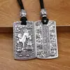 Pingente de Prata Esterlina 999 Medalha de Prata Retrô Quadrado Marca Homens e Mulheres Rato Boi Tigre Coelho Dragão Cobra Cavalo Ovelha Macaco Galo Cão Porco